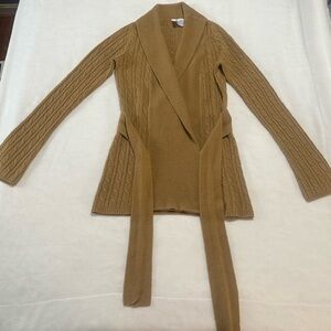 Tan Cardigan with belt